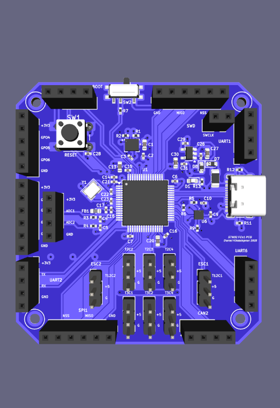 Flight Controller PCB - Front View